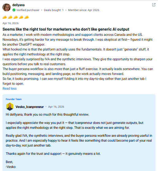 Icanpreneur Appsumo review